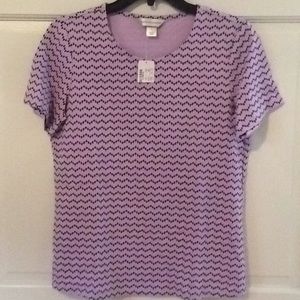 NWT Christopher & Banks Short Sleeve Lavender Top
